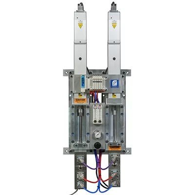 A dispenser for an automated adhesive dispensing system.