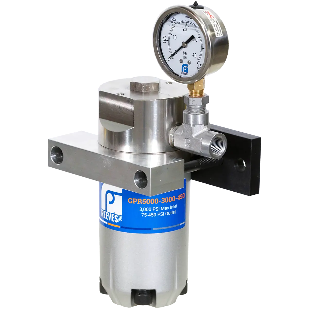 Pressure Regulator GPR5000-3000-450: 3000 psi Inlet, 450 psi Outlet